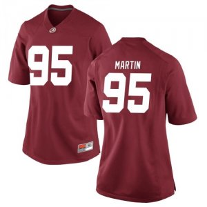 Women's Alabama Crimson Tide #95 Jack Martin Crimson Replica NCAA College Football Jersey 2403NGYE0